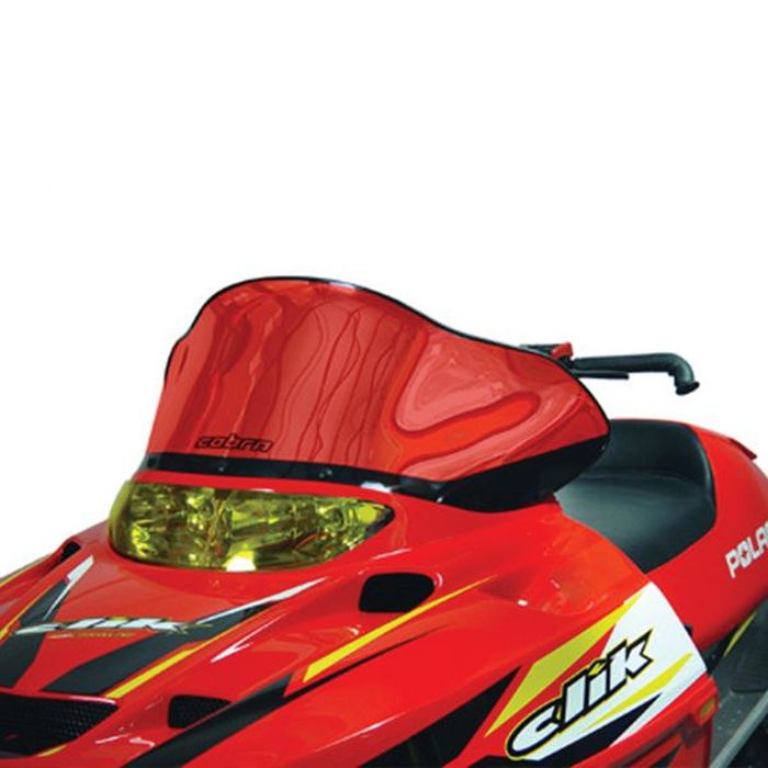 Powermadd POWERMADD COBRA WINDSHIELD POLARIS EDGE, LOW (11.5"), RED