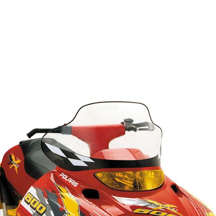 Powermadd POWERMADD COBRA WINDSHIELD POLARIS EDGE, HIGH (14.75"), CLEAR W/BLK/WHT (11540)
