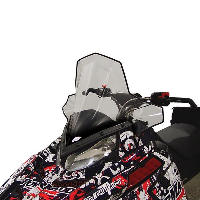 Powermadd POWERMADD COBRA WINDSHIELD POLARIS PRORIDE CHASSIS, MID (19"), CLEAR W/BLACK FADE