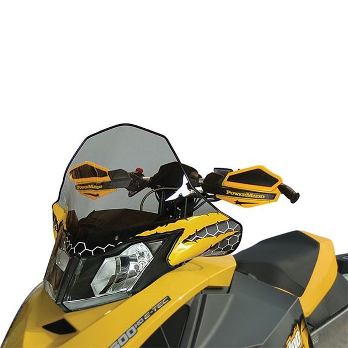 Powermadd POWERMADD COBRA WINDSHIELD SKIDOO REV XP (15"), MID, TINT W/BLACK YELLOW GRAPHICS