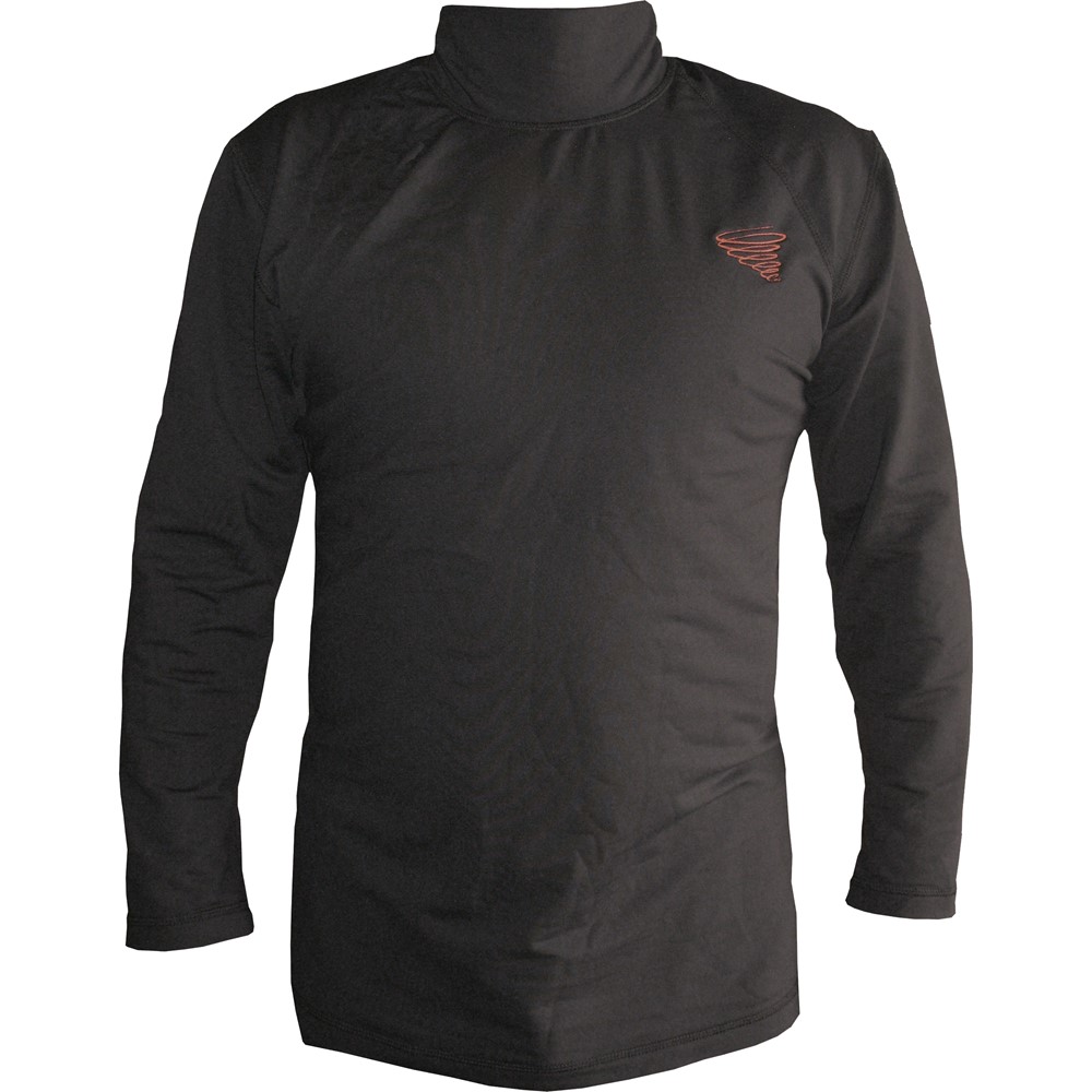 turtleneck with collared shirt