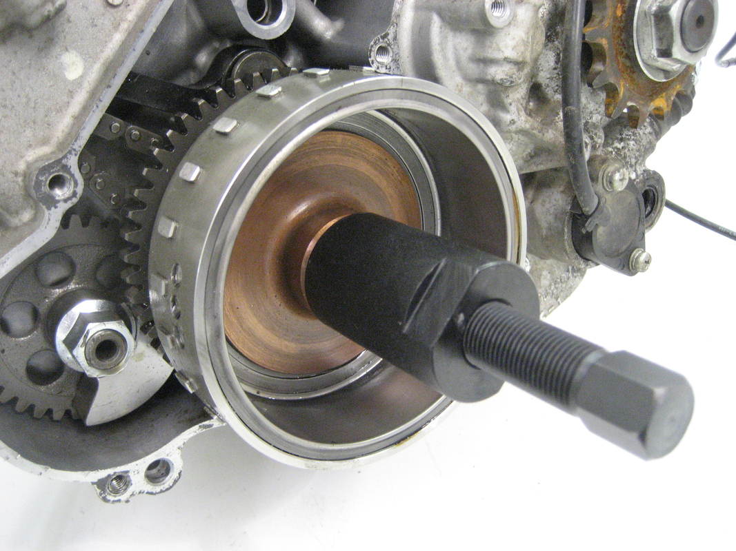 Motorcycle flywheel puller