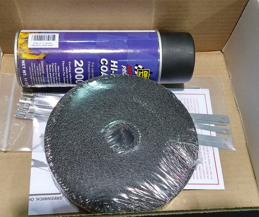 Thermotec exhaust insulating wrap kit black roll